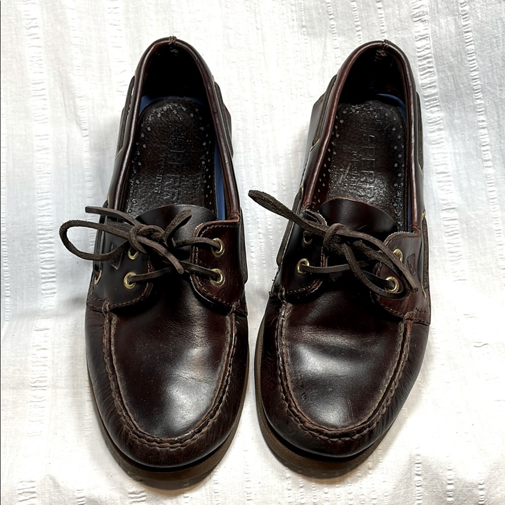 Vintage🔥Sperry Top-Sider 9 Men’s Authentic Boat Shoes Brass Grommets RARE
